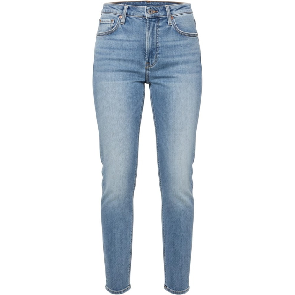 AGOLDE Jeans Womens 26 Light Blue High Rise Button Fly Raw Hem Skinny Denim